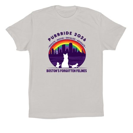 Purrride 2026, a Solid Athletic Grey Premium Cotton Tee