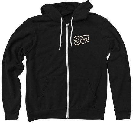 Young & Free&nbsp;, a Black Zip Up Hoodie