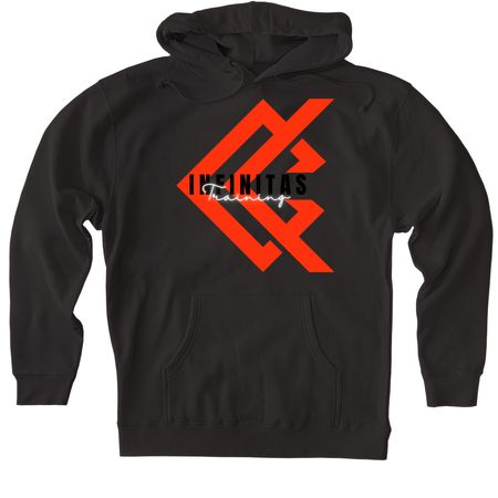 Red, Black and White Series, a Black Heavyweight Pullover Hoodie