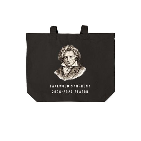 LSO Beethoven Tote Bag, a Deep Black Cotton Canvas Tote Bag