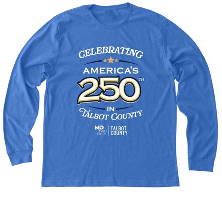 Talbot250 Commemorative T-Shirt, a Heather True Royal Premium Long Sleeve Tee