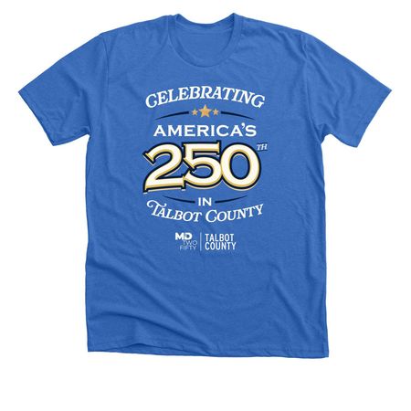 Talbot250 Commemorative T-Shirt, a Heather True Royal Premium Unisex Tee