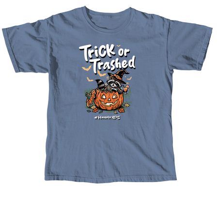 Halloween Trashed Panda, a Blue Jean Comfort Colors Unisex Tee