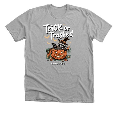 Halloween Trashed Panda, a Athletic Heather Premium Unisex Tee