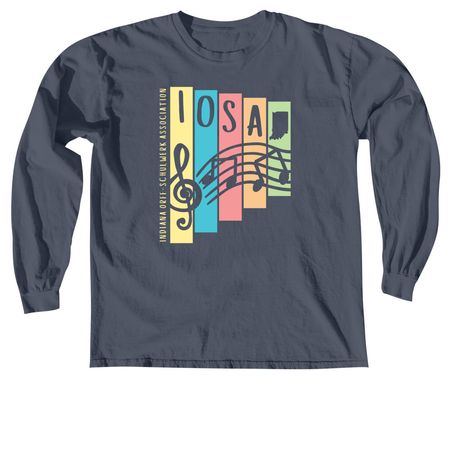 IOSA Adult & Kids Apparel, a Denim Comfort Colors Long Sleeve Tee