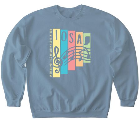 Adult, a Stone Blue Softstyle Crewneck Sweatshirt