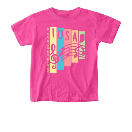 Adult, a Neon Pink Comfort Colors Youth Tee