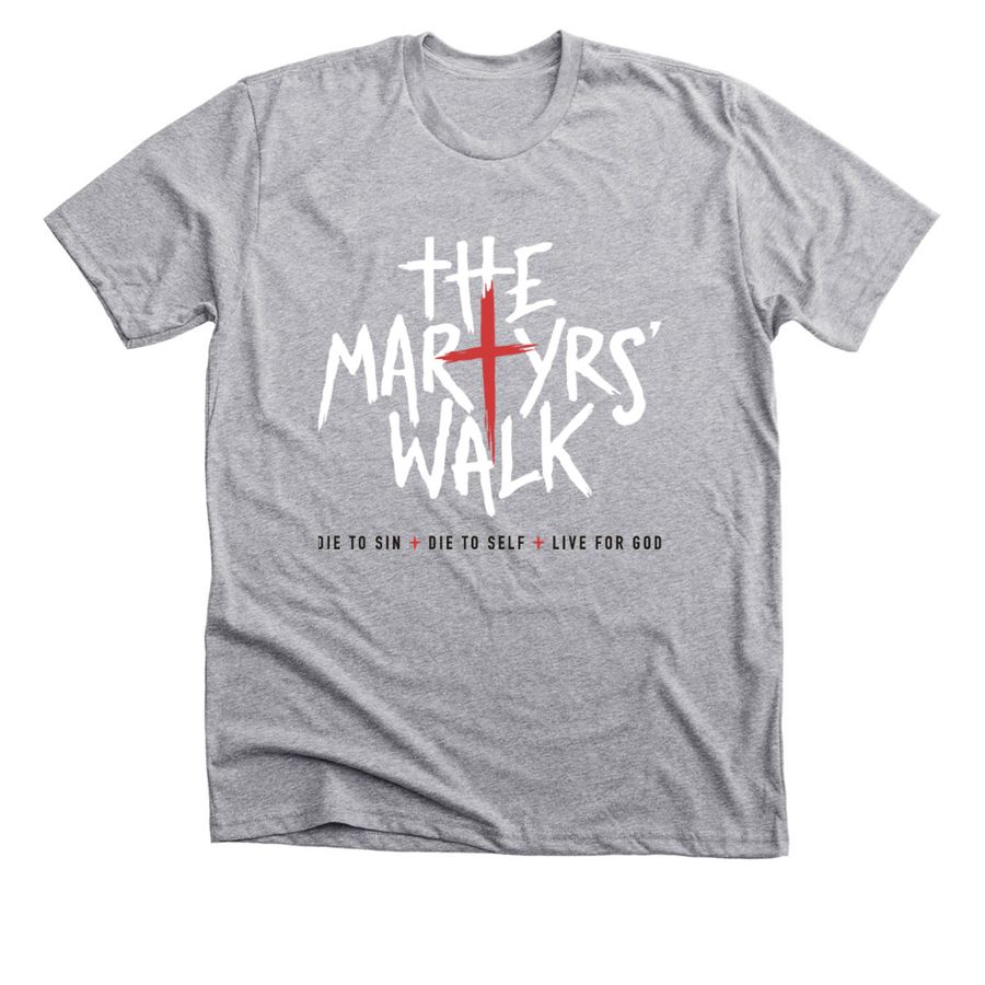 The Martyrs' Walk OG, a Athletic Heather Premium Unisex Tee