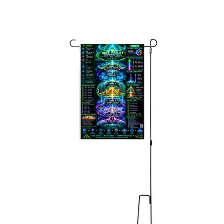 Actual reality&nbsp;, a White 12" x 18" Yard Flag with Stake