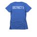 DEFEND - District 5, a Royal Women's Slim Fit Tee (back-view)