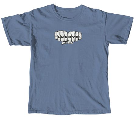 LNGNYC Knuckle Tat, a Blue Jean Comfort Colors Unisex Tee