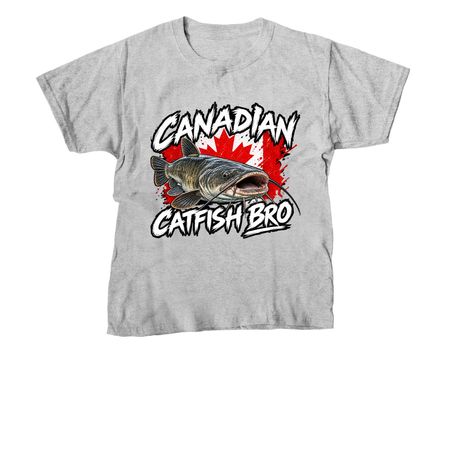The Canadian Catfish Tee, a Sport Grey Youth Unisex Tee
