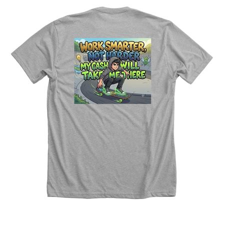 Work Smarter&nbsp;, a Athletic Heather Premium Unisex Tee (back-view)