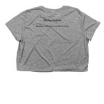 Let The Daisies Bloom, a Athletic Heather Women?s Flowy Cropped Tee (back-view)