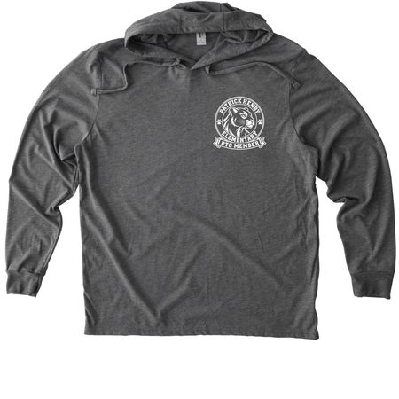 PTO Member: Volunteer, a Aluminum Grey Allmade Eco Triblend Hoodie Tee (back-view)