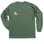 Keep Wildlife Wild, a Military Green Classic Long Sleeve Tee (back-view)