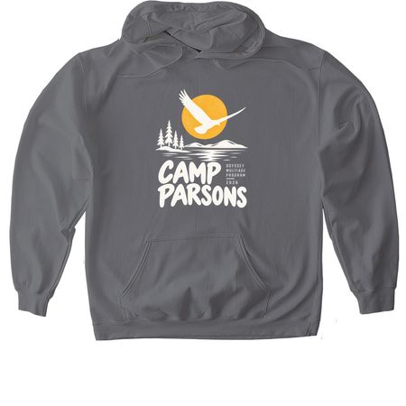 Camp Parsons 2026 Spiritwear, a Charcoal Gildan Softstyle Pullover Hoodie
