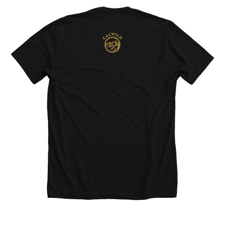 CalWild 50th Bear Gear, a Solid Black Blend Premium Unisex Tee (back-view)