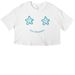 Double Entendre, a White Women?s Cropped Cotton Tee
