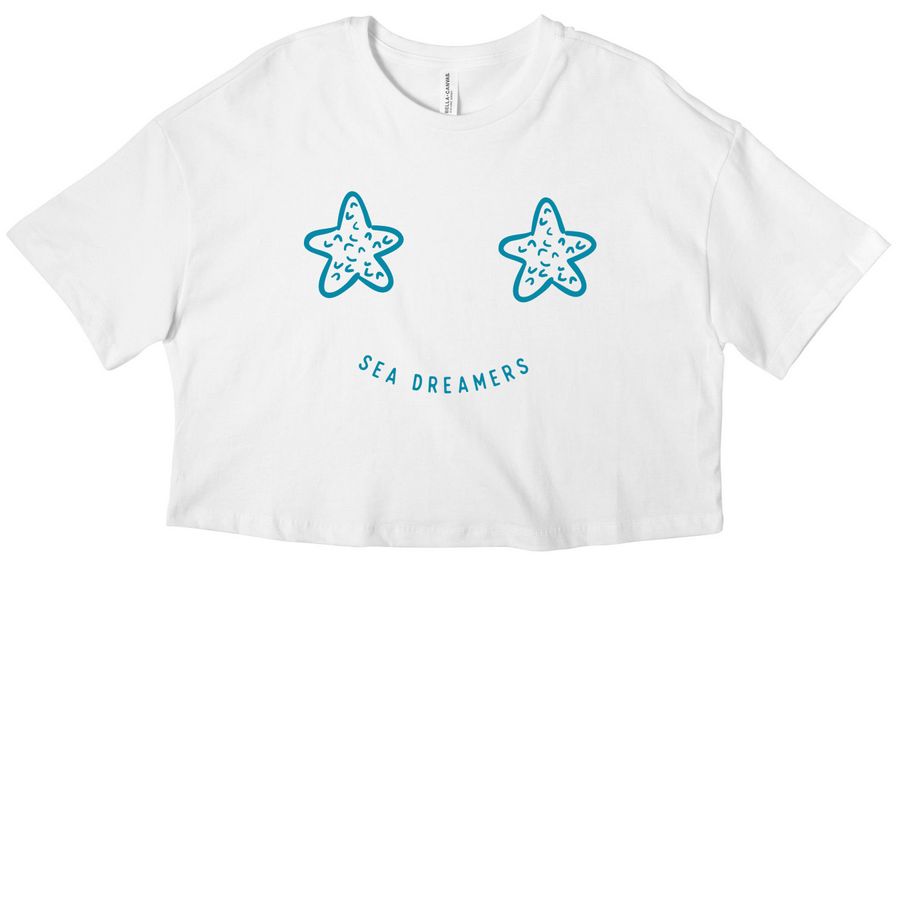 Double Entendre, a White Women?s Cropped Cotton Tee