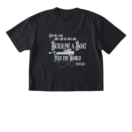 Celebrate the Fleet, a Black Comfort Colors Boxy Tee