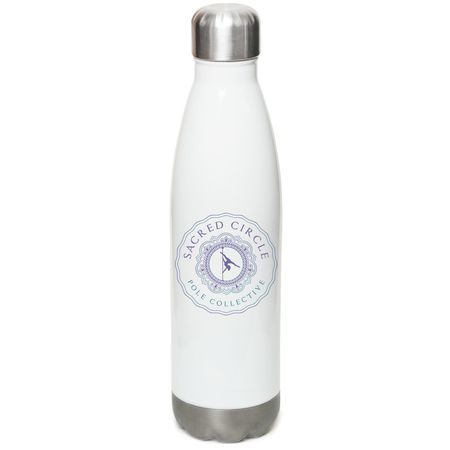 Sacred Circle Pole Collective water bottles!, a White Stainless Steel Water Bottle