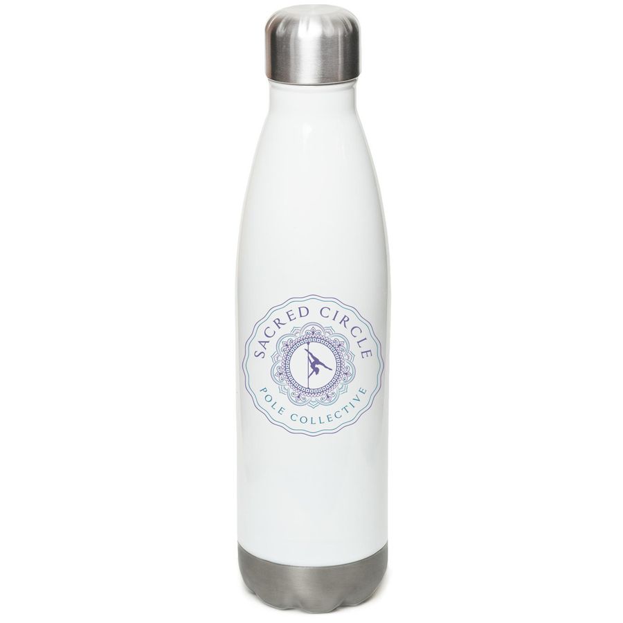 Sacred Circle Pole Collective water bottles!, a White Stainless Steel Water Bottle