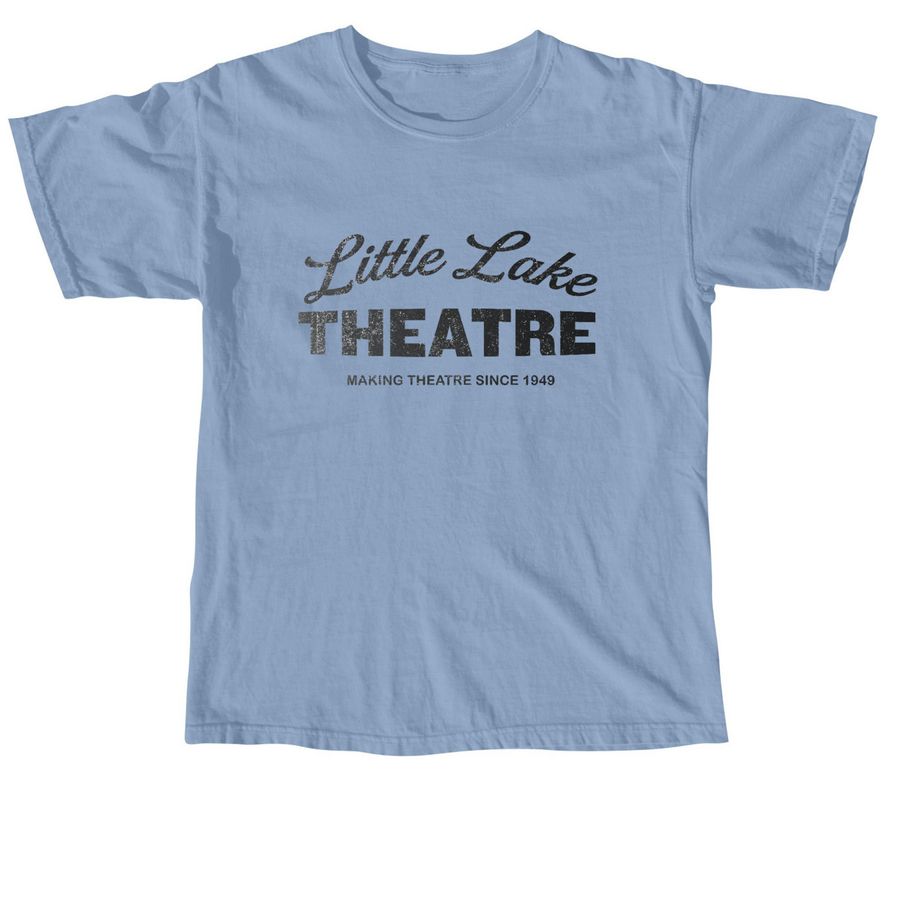 The Little Lake Theatre Classic Collection, a Washed Denim Comfort Colors Unisex Tee