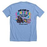 Our kind of Extraordinary.&nbsp;, a Heather Carolina Blue Premium Unisex Tee (back-view)