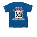 Love has 4 Paws, a Royal Blue Youth Unisex Tee (back-view)