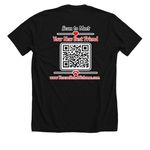 Love has 4 Paws, a Solid Black Blend Premium Unisex Tee (back-view)