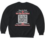 Love has 4 Paws, a Black Softstyle Crewneck Sweatshirt (back-view)