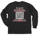 Love has 4 Paws, a Black Classic Long Sleeve Tee (back-view)