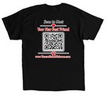 Love has 4 Paws, a Black Classic Unisex Tee (back-view)