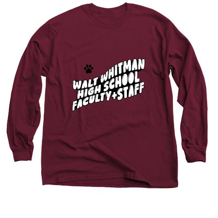 Whitman Whimsy, a Maroon Classic Long Sleeve Tee