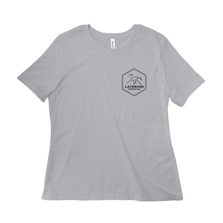 Latokhin Dressage, a Solid Athletic Grey Women?s Relaxed Cotton Tee