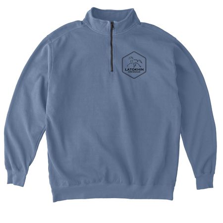 Latokhin Dressage, a Blue Jean Comfort Colors Quarter Zip Pullover