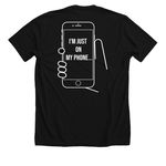 I'm not CRAZY, a Solid Black Blend Premium Unisex Tee (back-view)