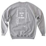 I'm not CRAZY, a Sport Grey Softstyle Crewneck Sweatshirt (back-view)