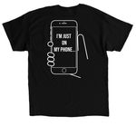 I'm not CRAZY, a Black Classic Unisex Tee (back-view)