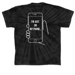 I'm not CRAZY, a Black Classic Tie Dye Tee (back-view)