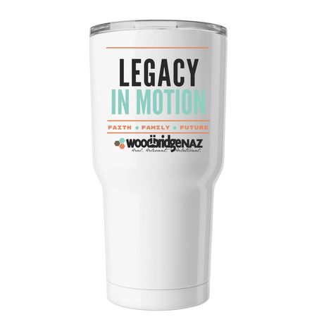 Legacy In Motion Tumbler, a White Insulated Tumbler