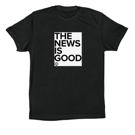 The News Is Good, a Vintage Black Premium Cotton Tee
