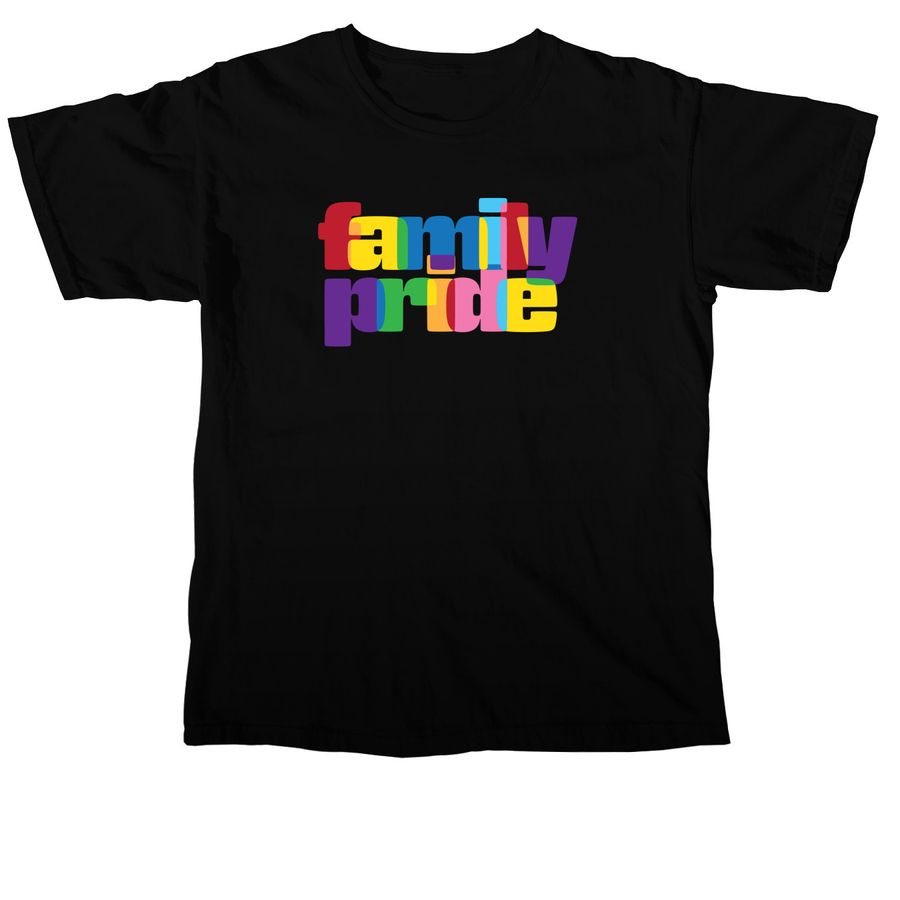 Family Pride, a Black Comfort Colors Unisex Tee