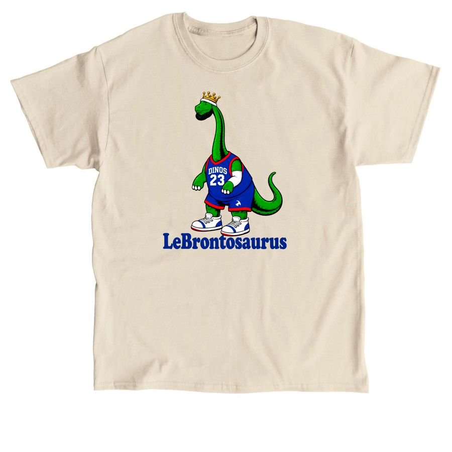 Lebrontosaurus Dinos 23 Basketball Dinosaur T, a Sand Classic Unisex Tee
