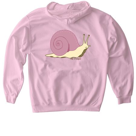 AE Snail Sweatshirts, a Light Pink Gildan Softstyle Pullover Hoodie