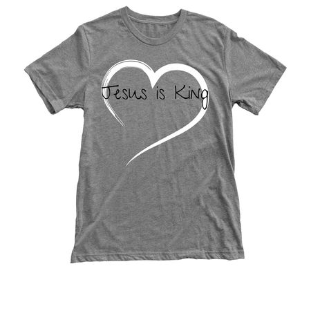Jesus is King, a Premium Heather Triblend Unisex Tee