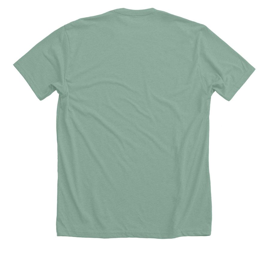 Possum Original Art Print, a Heather Dusty Blue Premium Unisex Tee (back-view)