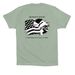 Monkey's House, a Dusty Blue Premium Cotton Tee (back-view)