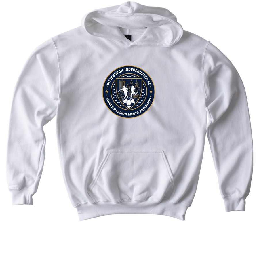 2025-2026 PIFC 2014B Black-WHITE SWEATSHIRT&nbsp;, a White Softstyle Youth Pullover Hoodie